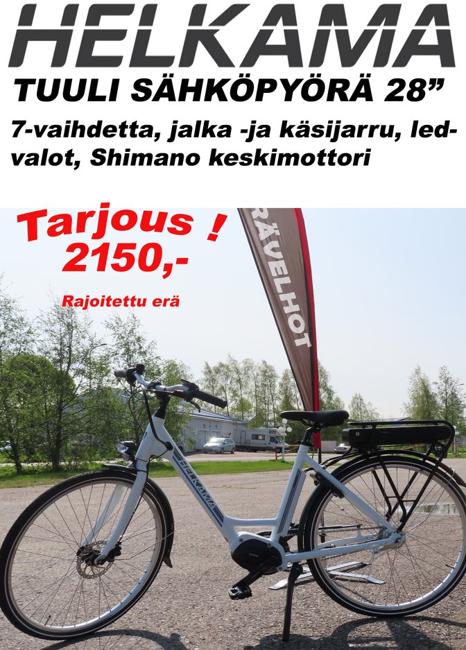 Olemme e-Bike Expertti Pro myymälä.
www.ebikeexpertti.fi